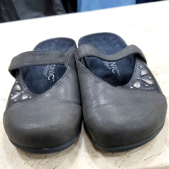 Vionic Kristin mules women's size 6 gray adjustable strap Orthaheel technology - Picture 10 of 11